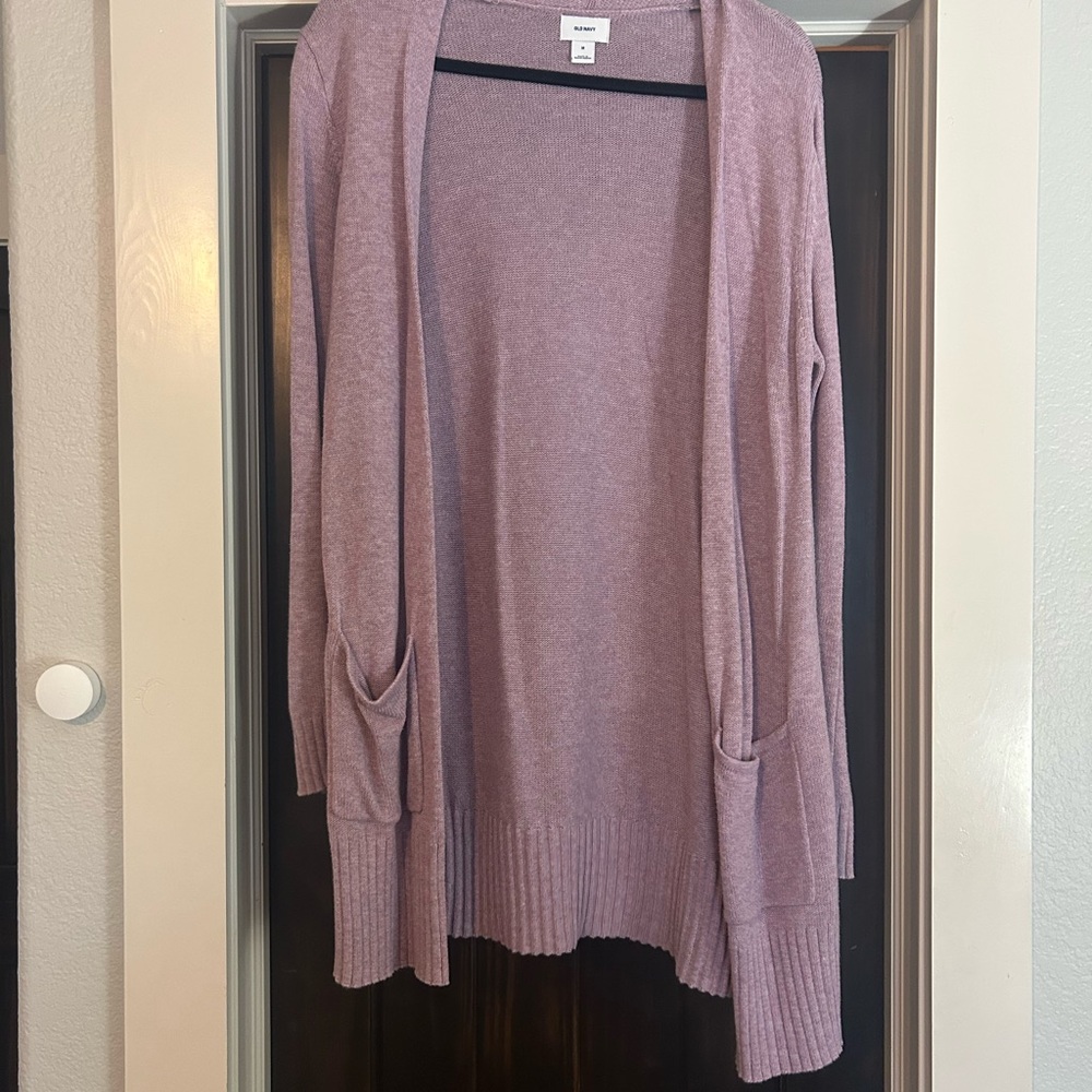 Old Navy Pink and Purple Cardigan Sweater